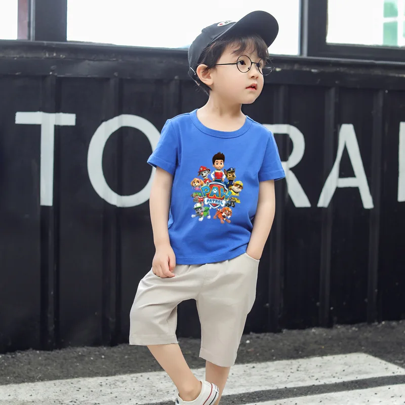 

Sports Casual Summer Large Children T-shirt 2019 Summer BOY'S Short Sleeve Childrenswear T-shirt Children Pure Cotton Children T