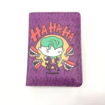 

Joker Leather Passport Cover Harley Quinn Animation Leather Organizer Wallets Card Holder Gifts Men Women Travel Passport Holder