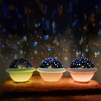 

Star Night Lamp Starry Sky Projector Night Light for Home Children Bedroom USB Rechargeable Sleeping Lamp