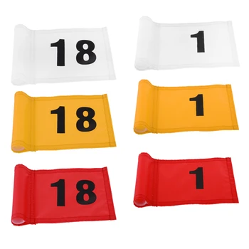 

6pcs Outdoor Golf Sports Backyard Practice Golf Putting Green Flag Training Aid Gear Equipment Golf Marker Flag Golf Target Flag