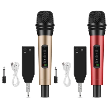 

Wireless Microphone o Microphone UHF Handheld Dynamic Microphone System Kit with Rechargeable Receiver