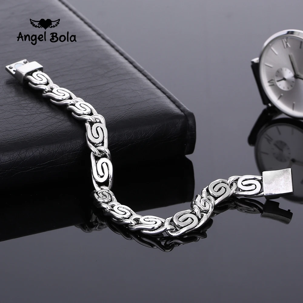 Майами, кубинская Сеть браслет мужские браслеты "Будда" мужские s браслет цепочка винтажный античный серебряный Rolo цепи ювелирные изделия вечерние подарки