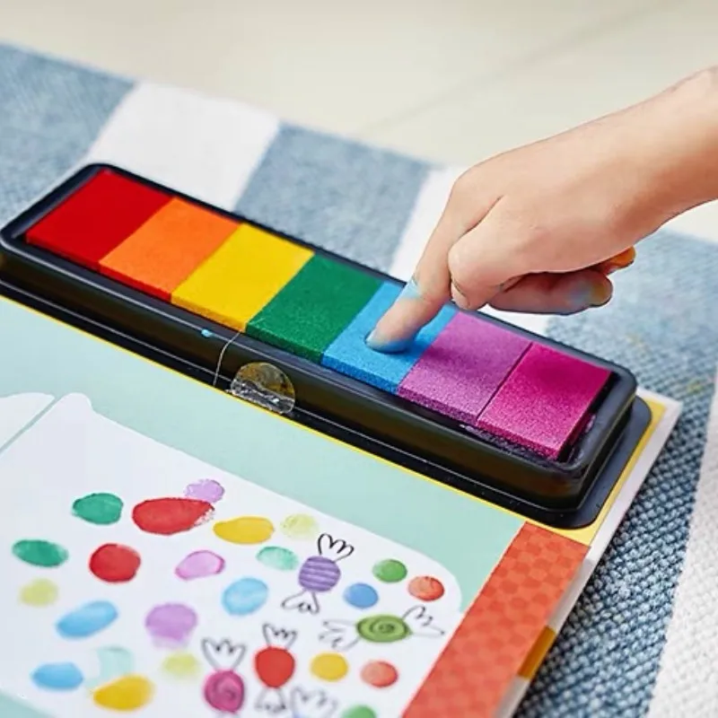 Kit Tampon Encreur Pour Empreintes Digitales - Encre Noire à Séchage Rapide - Avec Lingettes Nettoyantes - Pour Documents Officiels