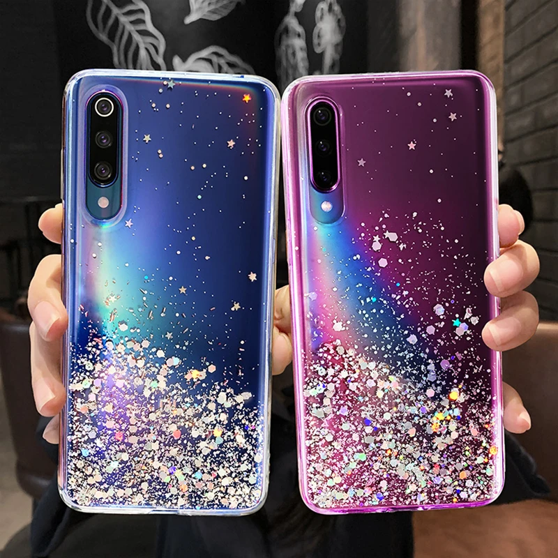 Für Samsung Galaxy A02 A02S Fall Bling Glitter Star Soft Cover für Samsung A71 A51 A50 A70 A52 A41 A40 a31 A21S A12 Phon_voghion.com