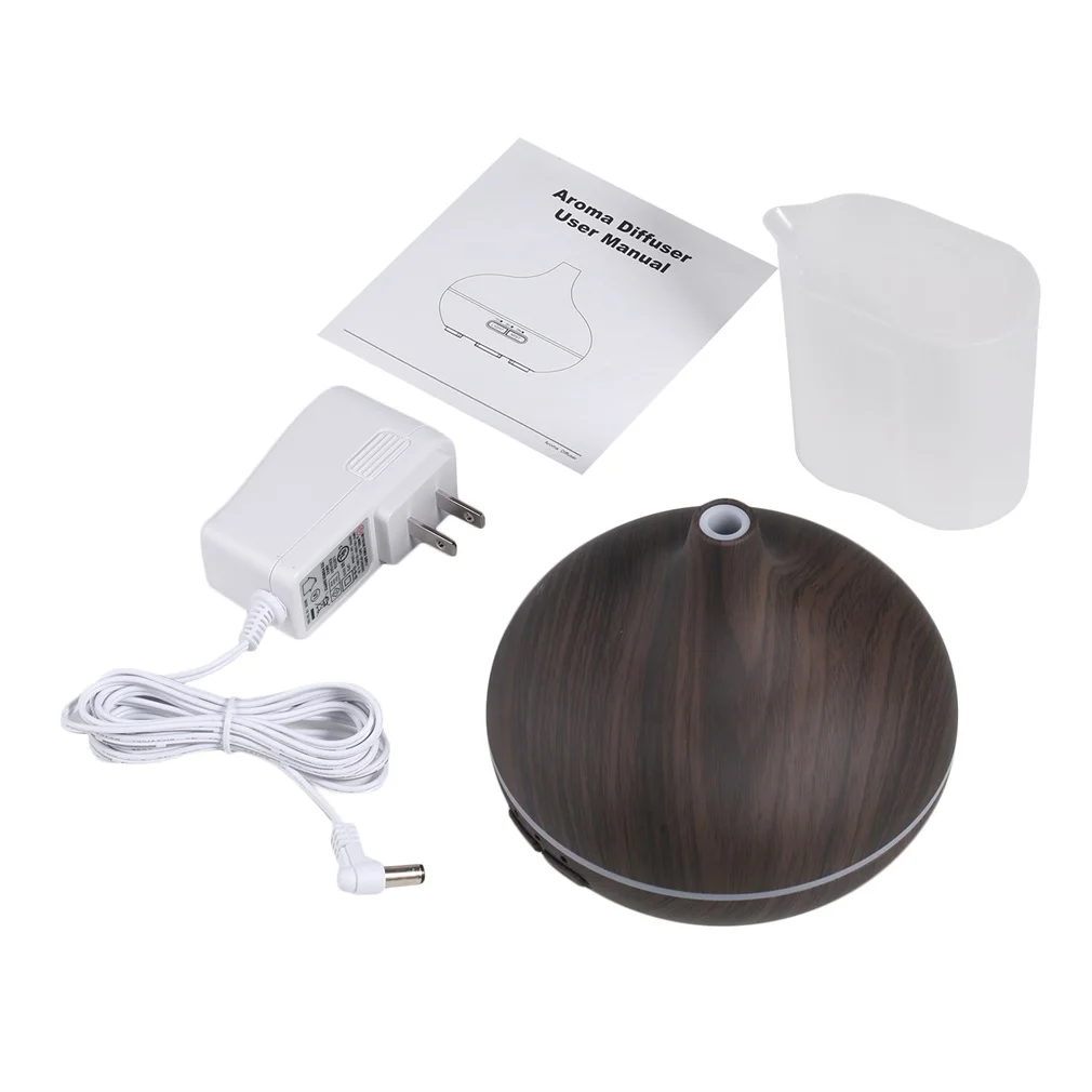 

150ml Mini Ultrasonic Aroma Essential Oil Diffuser Wood Grain Cool Mist Humidifier 10W 2.4MHz for Home Room Study Yoga Spa