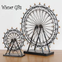 Statues Retro Home Ornaments For Livingroom Sculptures Figurines For Interior Room Ornaments Home Decor Craft Ferris Wheel Model
