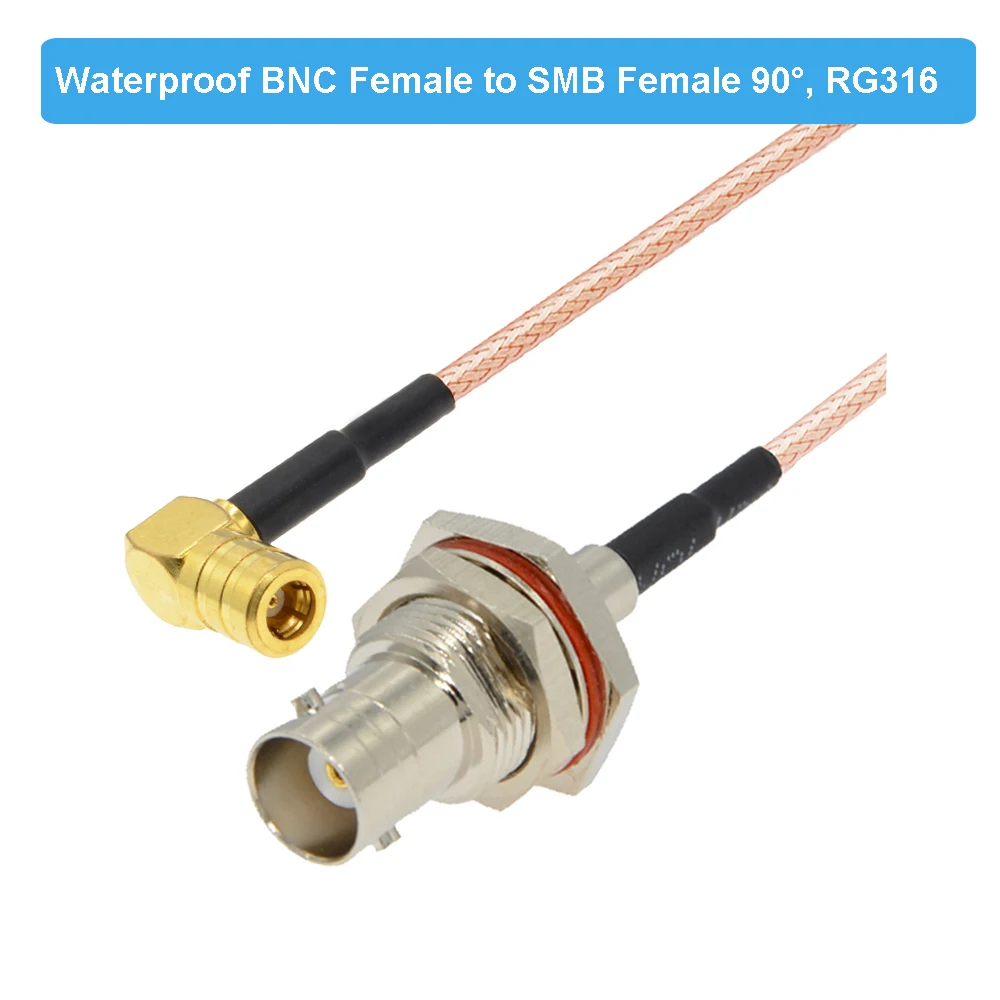 Cable 10CM SMB male plug to SMB female jack RG316 RF Pigtail jumper cable 