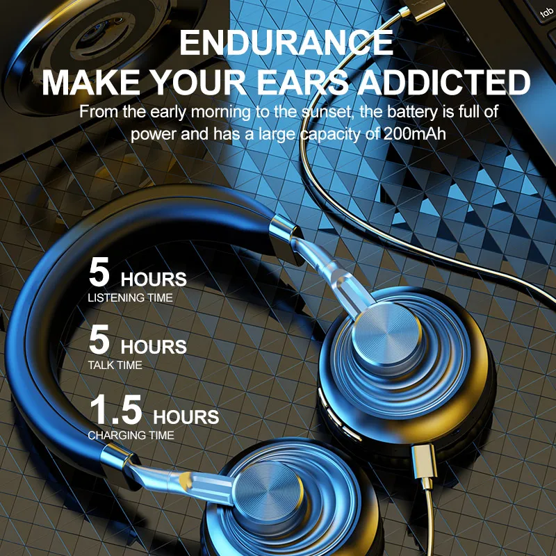 Wireless Headphones Bluetooth Headset Foldable Stereo Headphone Gaming Earphones With Microphone Deep Bass Hifi Sound Earpiece