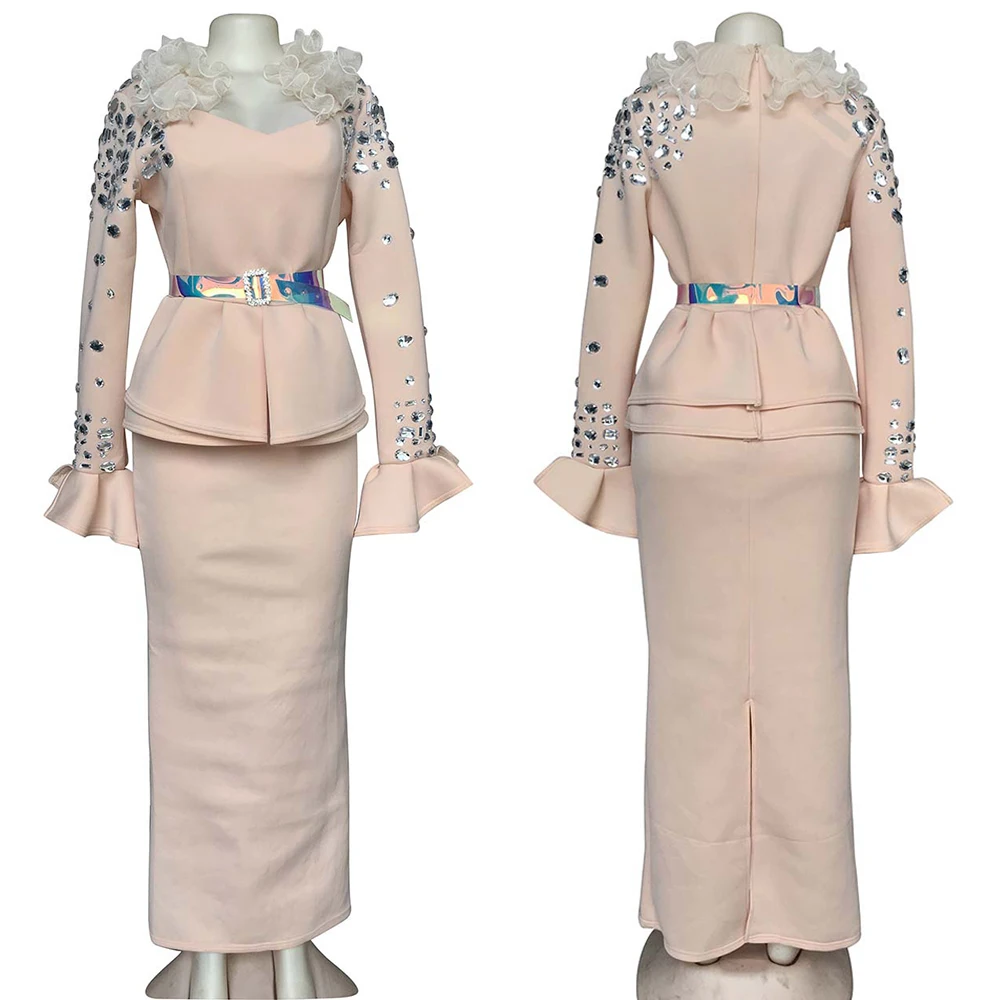 Африканские платья для женщин ropa mujer бриллианты robe africaine femme Анкара Платье Стразы платье festa Женская африканская одежда