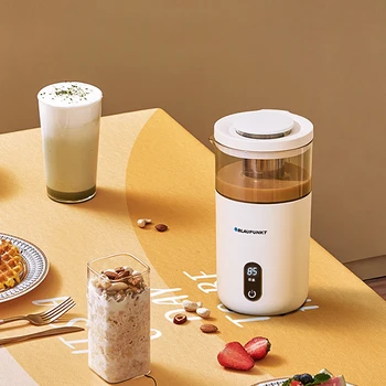 

220V Electric Coffee Maker Mini Portable Milk Tea Oat Machine Automatic Tea Maker Breakfast Machine Temperature Show 180W 600ml