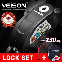 Veison Waterdicht Motorfiets Alarm Motorfiets Slot Staal Disc Lock Beveiliging Anti Diefstal Fietsslot Moto Alarm Schijfrem Slot #