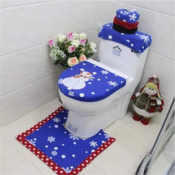 

Christmas Snowman Toilet Lid Cover Toilet Seat Cover Christmas Decorations Household Xmas Navidad Bathroom Decor