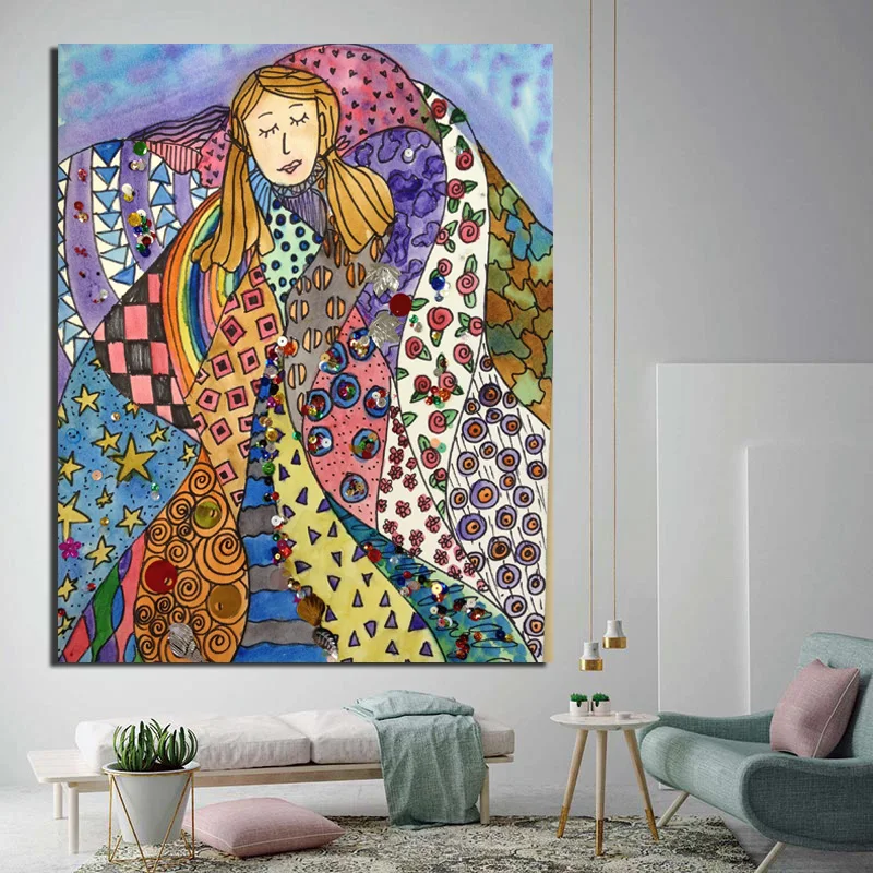Художественная картина Gustav Klimt Картина на холсте принты для гостиной украшение