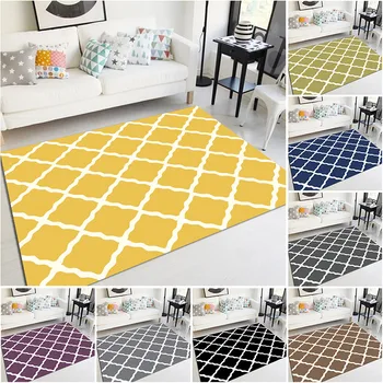 

Lattice Carpet Mat Living Room Table Carpet Modern Light Luxury Bedside Blanket Large Area Household living room decor