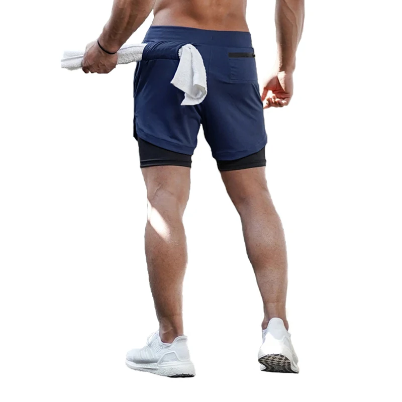 Men's brand Shorts Running Quick Drying Sport Gyms Fitness Bodybuilding Workout Built-in Pockets Short pants Men | Спорт и