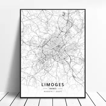 

Limoges Amiens Laval Bayonne La Rochelle Troyes France Map Poster