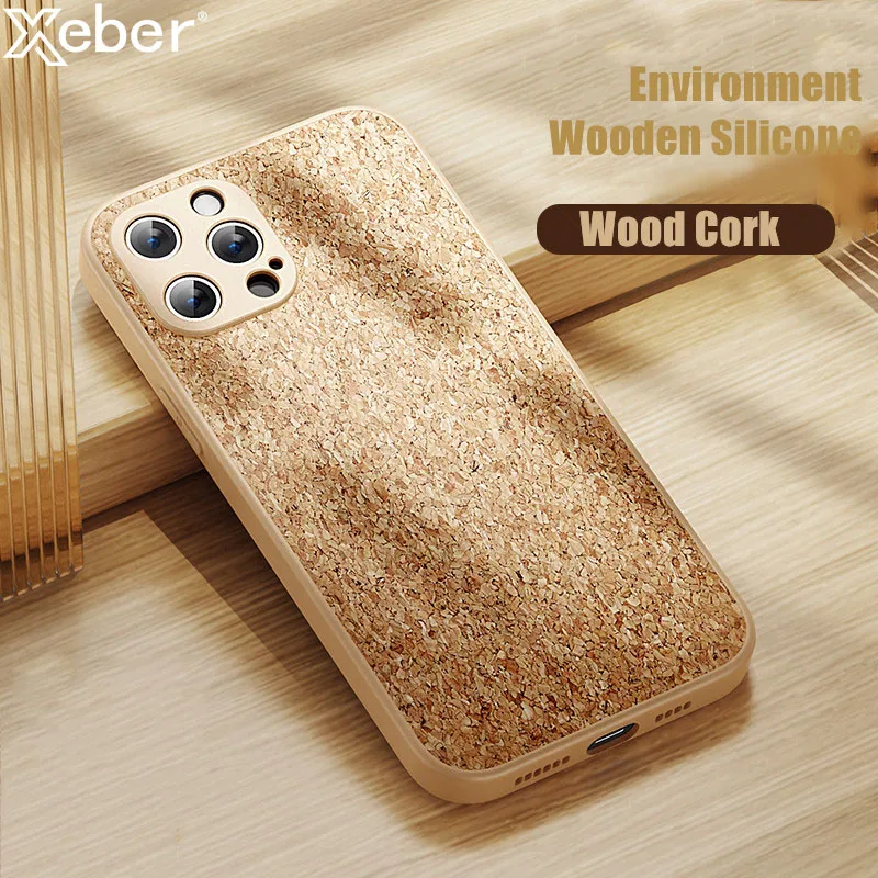 Black Cork  Handmade with Natural Cork iPhone 12 Mini Case by Keyway