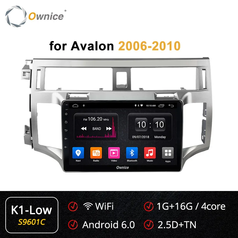 Ownice 360 панорама DSP SPDIF gps навигации K3 K5 K6 автомобиля плейер для TOYOTA AVALON 2006 2007 2008 2009 2010 4 г пусть Android 9,0 - Цвет: S9601 K1 LOW