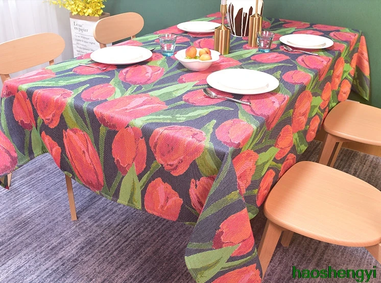 European style dining table cloth pastoral table cloth cotton table
