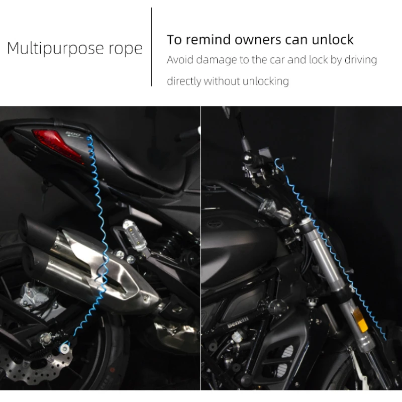 Дух зверя предупреждающая веревка для Kawasaki Yamaha Honda Suzuki Benelli Harley Kawasaki мотоциклетная универсальная Светоотражающая пружинная веревка
