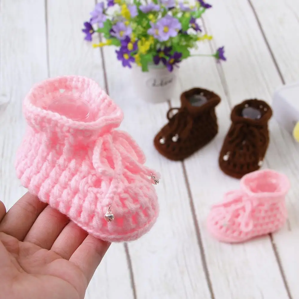 

Fashion Baby Girls Princess Shoes Solid Color Crochet Newborn Bebes First Walker 0-18M Infant Kids Prewalker Soft Anti-Slip Crib