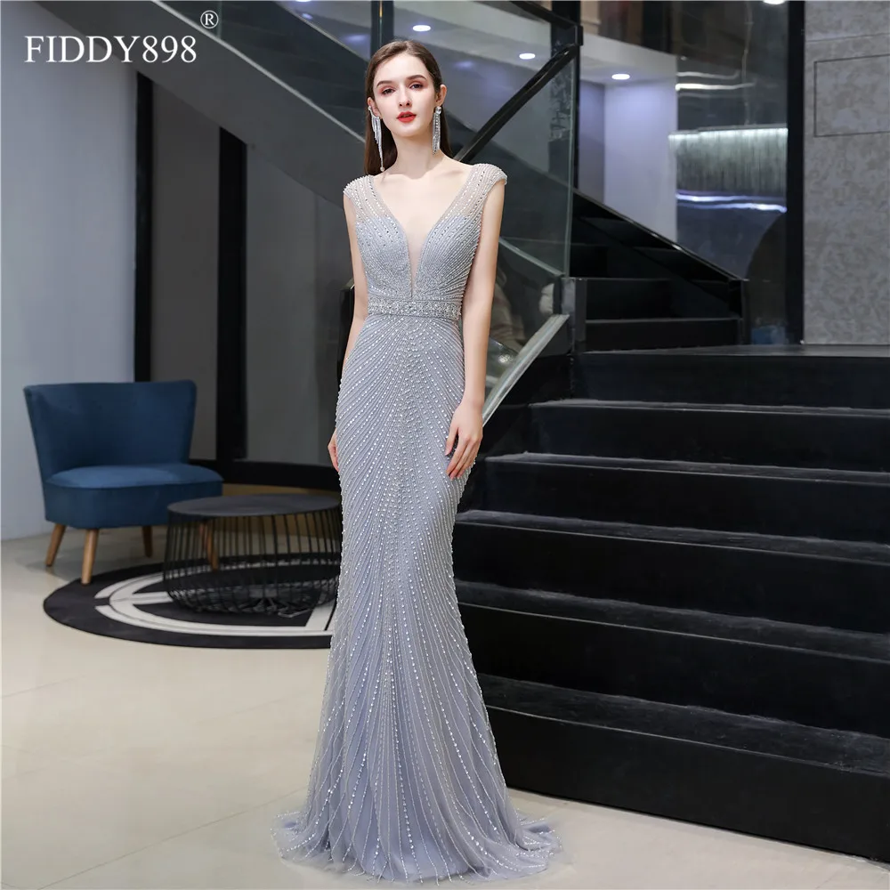 Heavy Beaded Mermaid Evening Dress 2020 