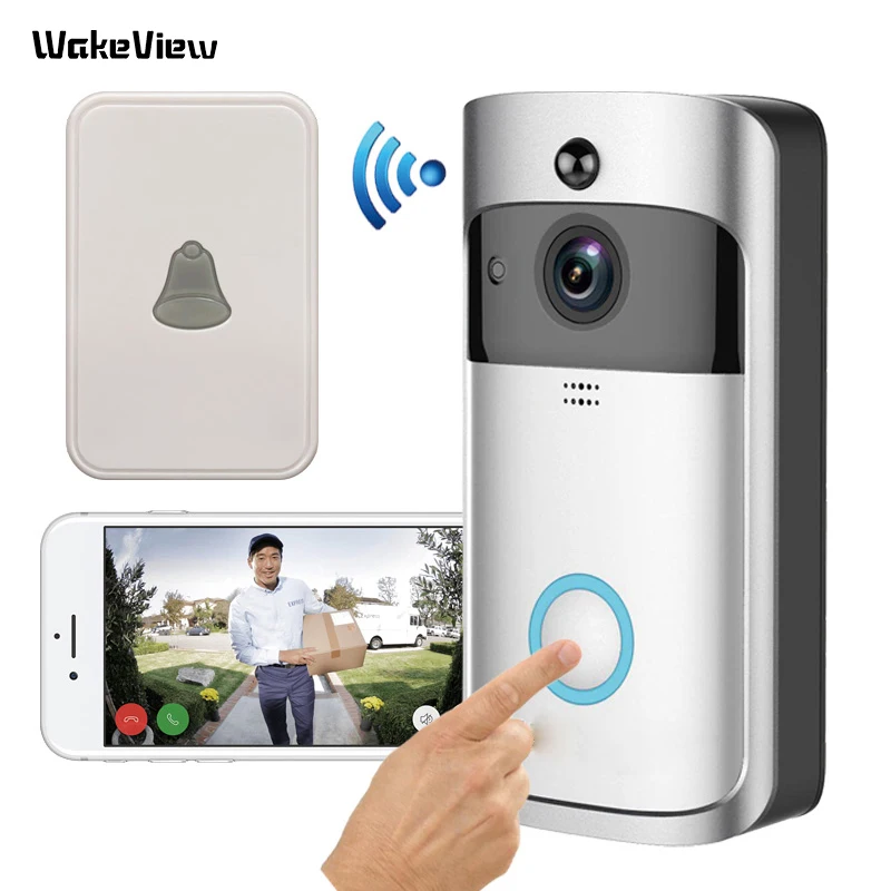 WakeView UK Plug беспроводной умный дверной звонок внутренний звонок Wifi дверной звонок приемник Ding Dong Музыкальная Коробка двухсторонняя аудио камера видеонаблюдения 1080P