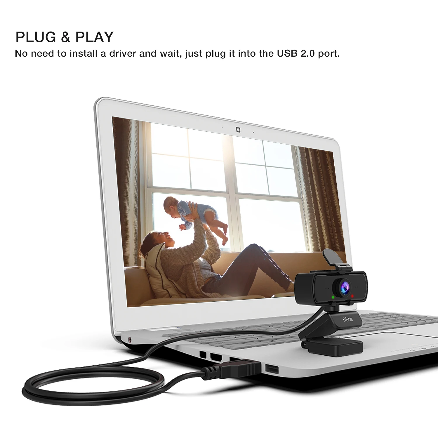 1440P HD Webcam with Microphone, Streaming Computer Web Camera USB