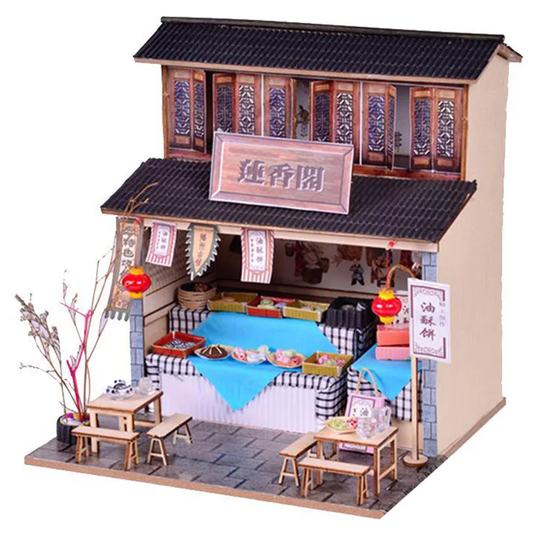 Cutebee Каса Кукольный дом миниатюрная мебель кукольный домик DIY Миниатюрные домики комната игрушки для детей Китайская народная архитектура - Цвет: BM805