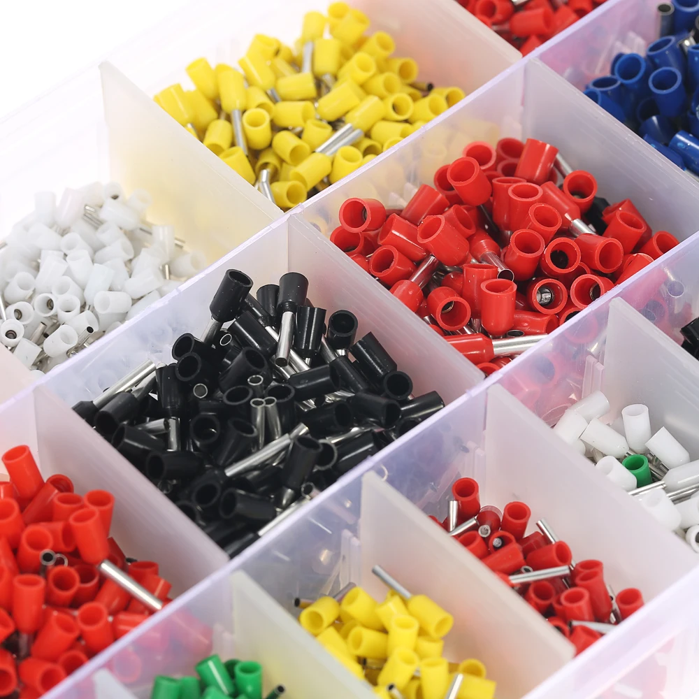 

Hot New 2120PCS Wire Copper Crimp Connector Insulated Cord Pin End Terminals AWG22-5 Electrical Wire Connector