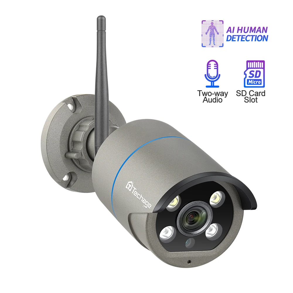 Techage iCsee 1080P SD Card Record Wireless Camera Wifi 2 Way Audio