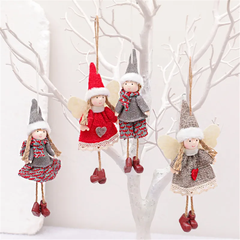 Рождественские украшения для дома куклы ангела украшение рождественской елки