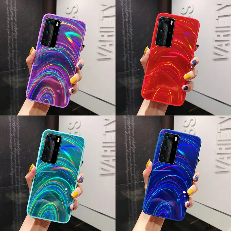 Роскошные 3D Радужный чехол с зеркальной поверхностью для телефона Huawei P Smart 2020 Y5P