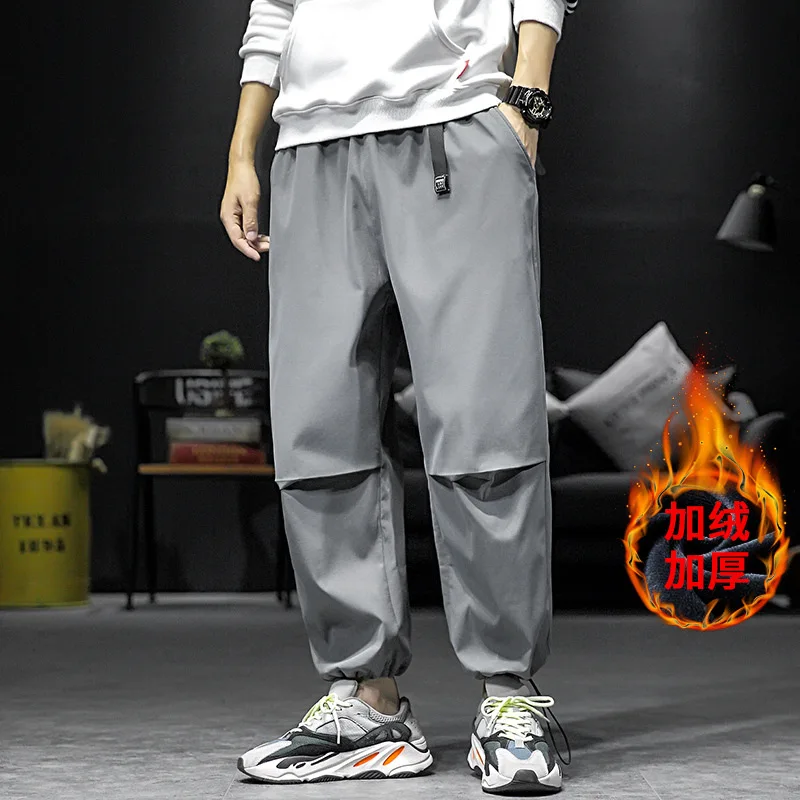 

2019 Hk199 plus Velvet Japanese-style Interior Large Size Loose-Fit Beam Leg Casual Pants M-5x Hk1199