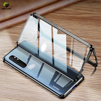 

Magnetic Case For Xiaomi Mi Note 10 Lite Case Dual Side Tempered Glass Hard Cover For Mi Note 10 Lite Funda 360° Full Protection