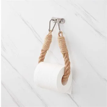 

Vintage Weave Hand Towel Hanging Rope Toilet Paper Holder Toilet Roll Holder