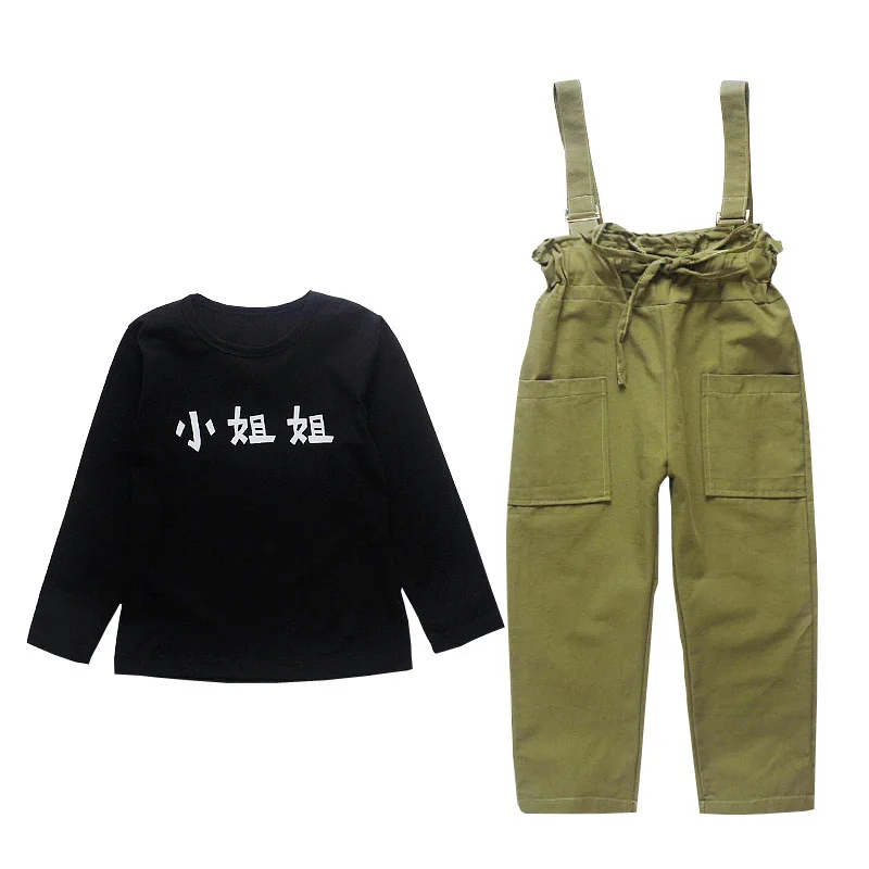 

New Spring Autumn Children Clothes Suit Baby Girls Casual T Shirt Pants 2Pcs/set Children's Fashion Clothing Kids Outing Costume