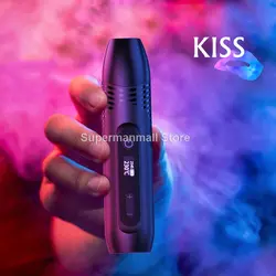 Высокое качество Kingtons BLK Kiss сухая трава стартовый набор с керамической нагревательной головкой встроенный аккумулятор 1600 мАч Vape ручка 100%