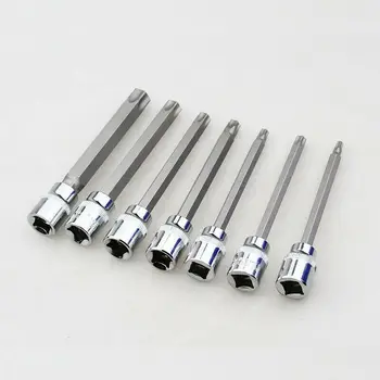 

7pcs 3/8in Drive Long Wrench Removing Tool Dodecagonal Bit Impact Socket Set Car Disassembly Tool Hand-held Disassembly Tools