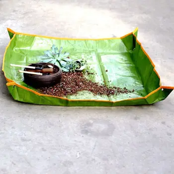 

Plant Repotting Square Mat Waterproof PE Indoor Transplanting Potting Tarp Q39B