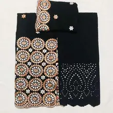 Швейцарская кружевная ткань, последняя Тяжелая вышивка, Африканская Хлопковая ткань, кружевная швейцарская вуаль, популярный стиль lisa03