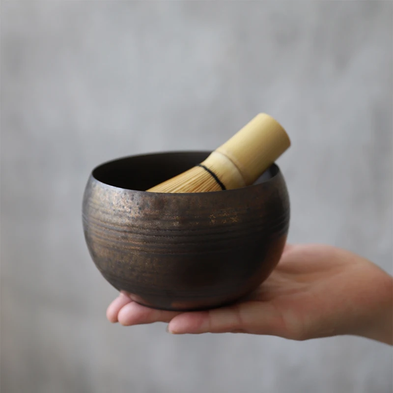 LUWU traditional matcha sets natural bamboo matcha whisk ceremic bowl with chasen holder