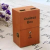 Wooden Useless Box Leave Me Alone Boring Box Turns Itself Off Funny Kids Toy Gift for Children Interactive Toys Desk Decoration 5
