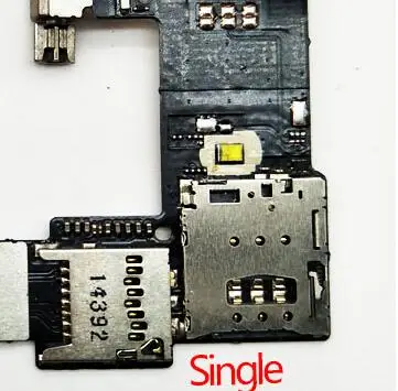 Адаптер для сим-карты для Motorola Moto G2 XT1068 XT1069 G 2nd Sim Card Reader держатель слот гибкий ленточный кабель запасные части - Цвет: Single Sim