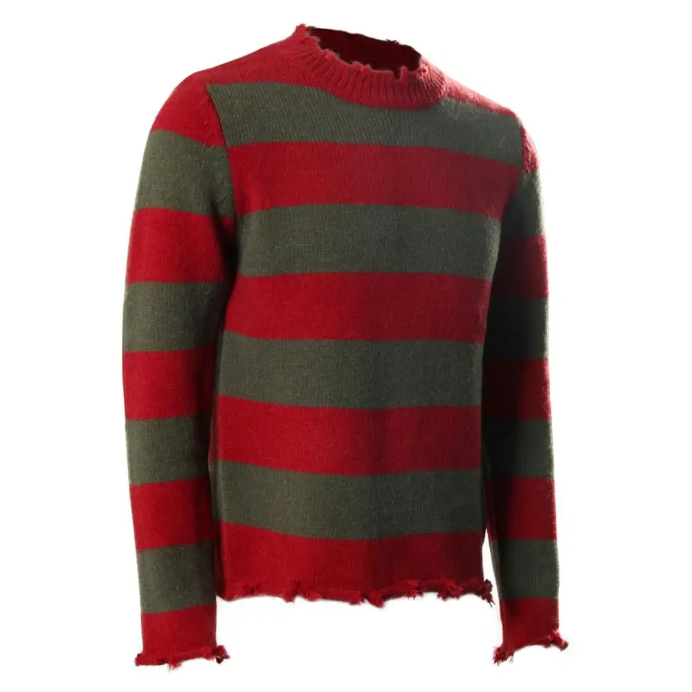 Sweater Dresses Red Green Striped 