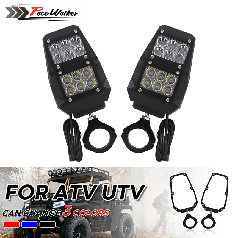 

Motorcycle Led Spotlight CNC 1.75" UTV /ATV For Yamaha Rhino 1.75" UTV SXS Roll Cage Rear View Mirrors for Can-Am Commander 1000