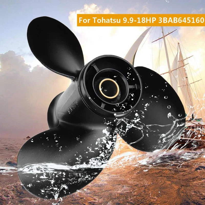 Подвесной пропеллер 3Bab645160 9,25X8 для Tohatsu-Mercury 9,9-20Hp Стандартный вращающийся Алюминий 3 лезвия 14 сплайн зуб