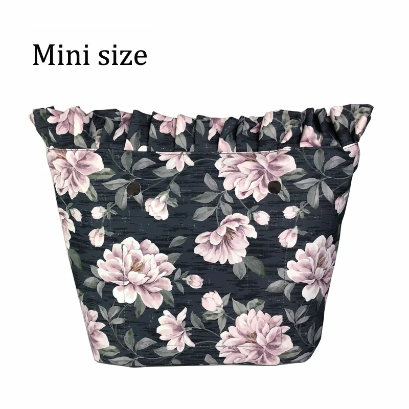 designer bags Floral Border Lining Colorful Print  Inner Zipper Pocket For Classic Mini Obag insert with inner waterproof coating for O bag wristlet corsage Totes