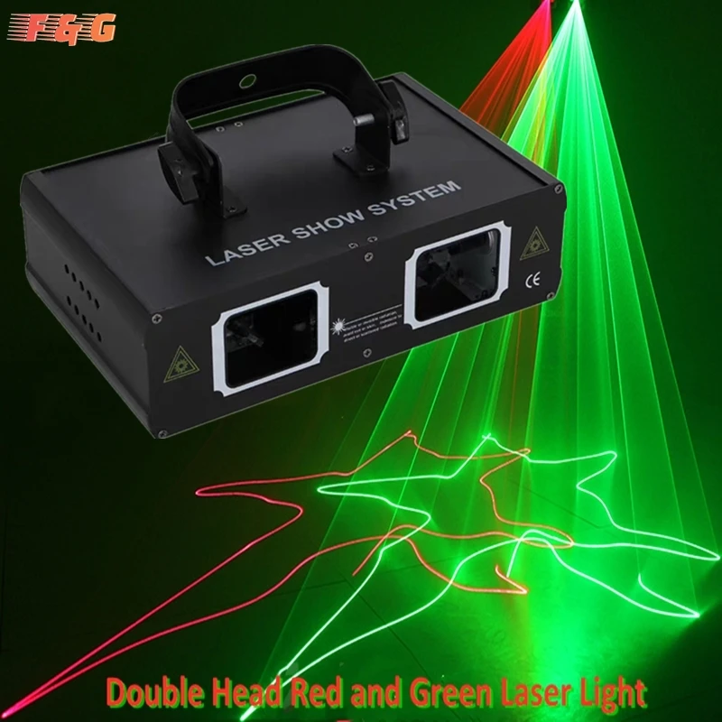 Лазерный луч для дискотеки с двумя отверстиями прожектор RG DMX512 сценический