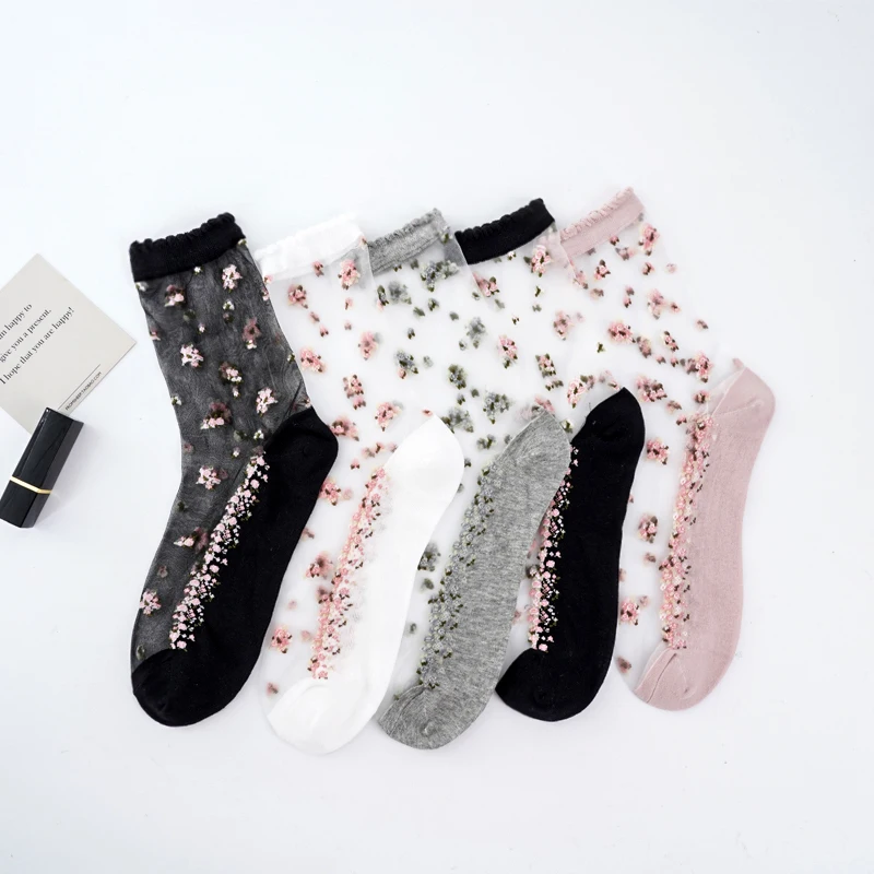 Женский Шелковый забавные женские носки с подсолнухами в стиле Харадзюку |